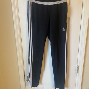 Adidas black track pants size medium